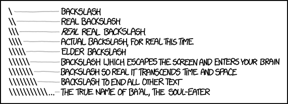 XKCD backslashes